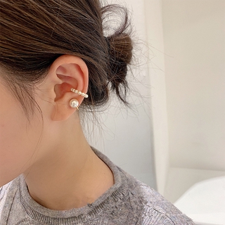 Women Pearls Ear Clip Earrings Set Charm Metal Gold Vintage Earrings Jewelry