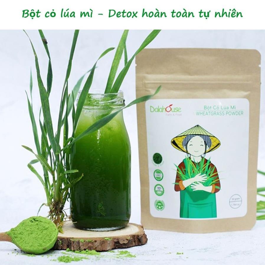 (Bán sỉ) Túi bột lúa mì sấy lạnh nguyên chất Dalahouse 50g - Detox hoàn toàn tự nhiên - NPP HS Shop Thủ Đức