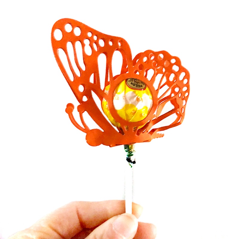 Khuôn Cắt Giấy Làm Giá Đỡ Kẹo Mút / Kẹo Mút / Bươm Bướm DIY Trang Trí Nhà Cửa