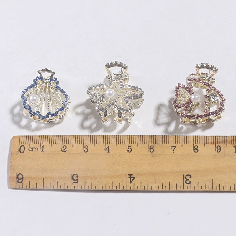 Kẹp Tóc Nhỏ Đính Đá Ngọc Trai Giả Phong Cách Hàn Quốc Thanh Lịch Dành Cho Nữ