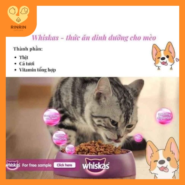 Hạt whiskas cho mèo gói 1.2kg