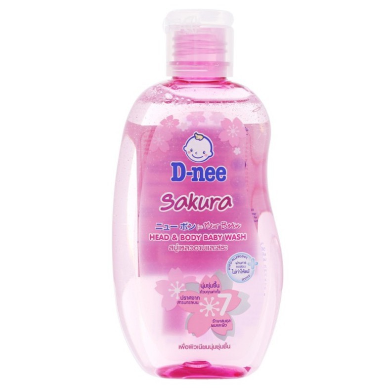 Tắm gội cho bé D-nee Sakura hồng 200ml