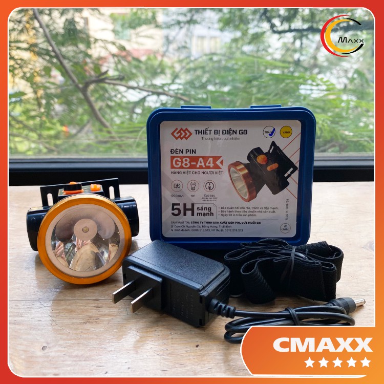 ĐÈN PIN ĐỘI ĐẦU SIÊU SÁNG G8 A4 – GIA DỤNG CMAXX
