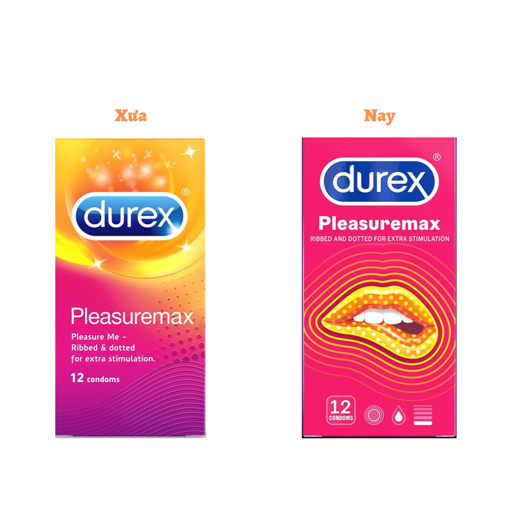 Combo 2 Hộp Bao Cao Su Durex Pleasuremax (12 Bao/ Hộp). Bao cao su gân gai, gai bi, kích thích ham muốn.
