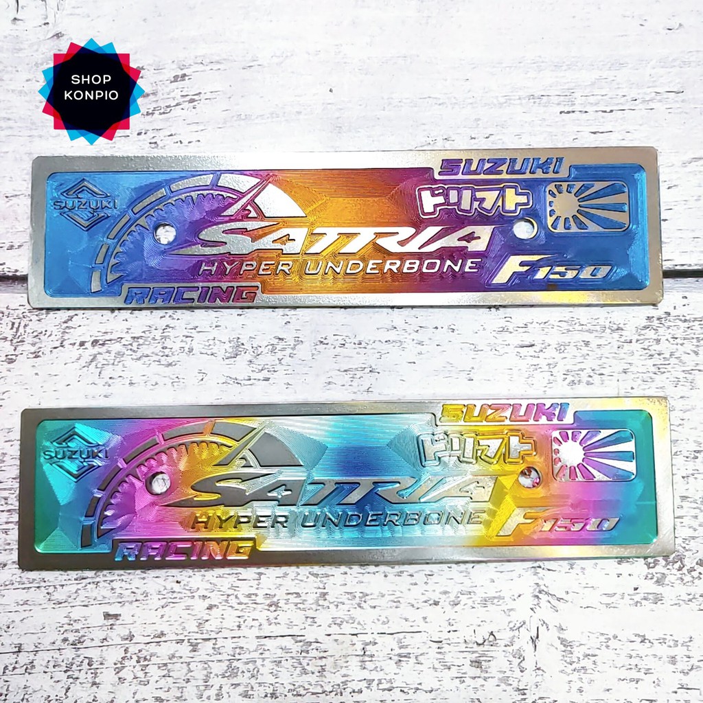 Bảng Tên Titan 3D Dành Cho Xe Satria Màu Khò Và Điện Phân ( SP Chưa Bao Gồm Ốc )