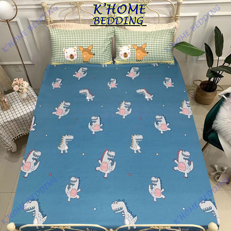 Ga chống thấm cotton nằm trực tiếp cho bé K'home có size nệm 20cm