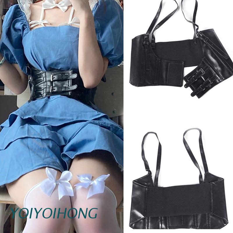 Đai Nịt Bụng Corset Da Phong Cách Punk Cá Tính