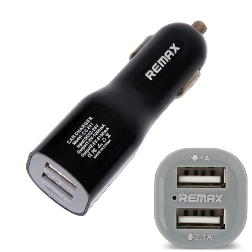Sạc xe hơi 2 cổng USB Remax CC201