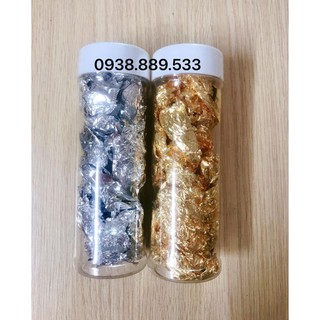 Lá vàng, lá bạc trang trí bánh kem