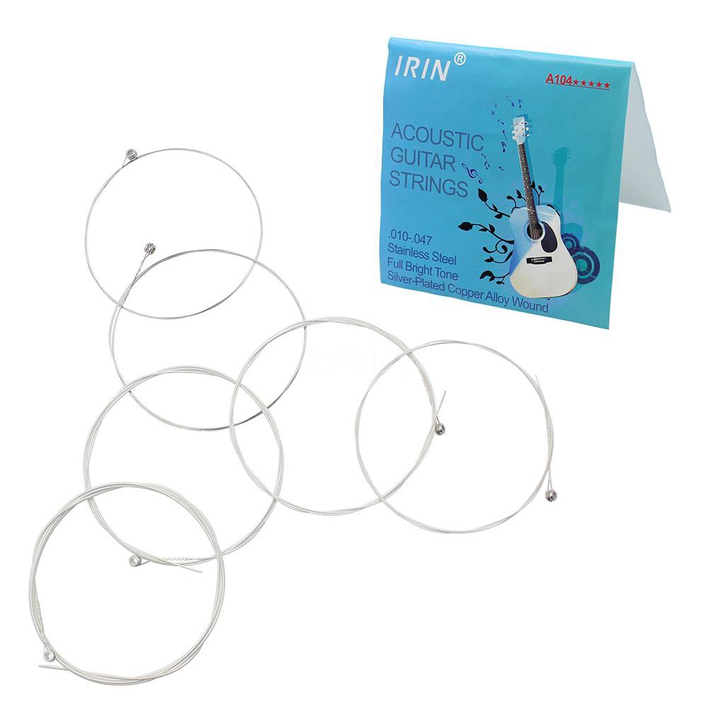 Set 6 dây đàn hợp kim thép không gỉ 1-6 tùy chọn chuyên dụng dành cho guitar acoustic