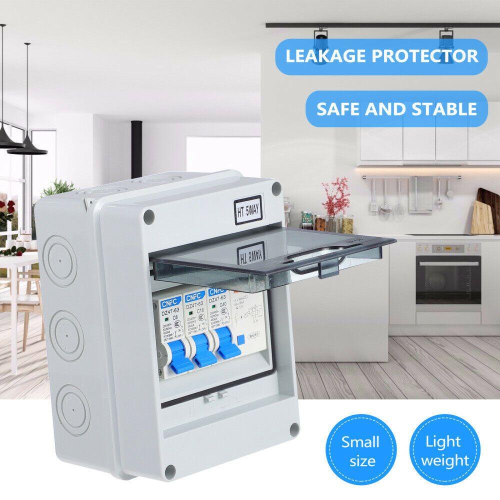 Cầu Dao PISTA Chống Thấm Nước Kèm Hộp Cầu Chì RCD Và 2x MCB IP54