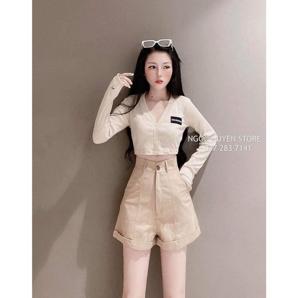 Quần đùi kaki gập gấu co dãn