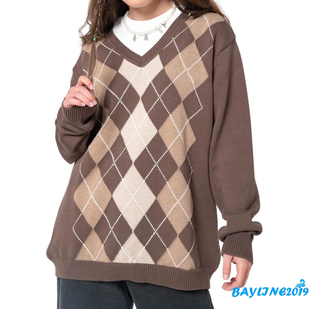 Áo Len Tay Dài Cổ Chữ V Màu Sắc Thời Trang Cho Nữ