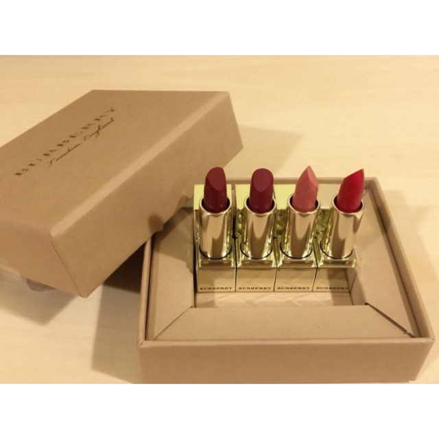 burberry festive mini lip velvet set