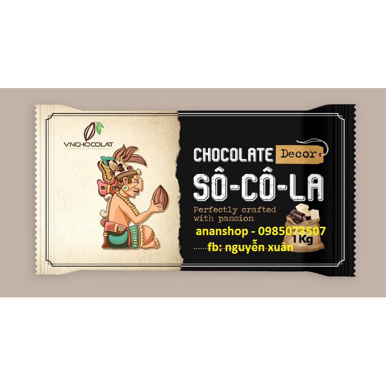 [MUA 10 TẶNG 1] 1kg Socola VNCHOCOLAT đen - trắng