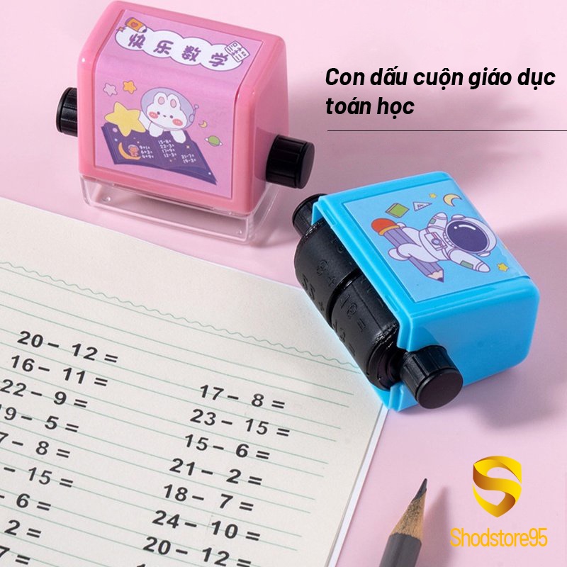 Máy in con lăn tạo phép tính cộng, trừ, nhân, chia, máy tạo phép tính đơn giản ra bài tập cho bé học toán