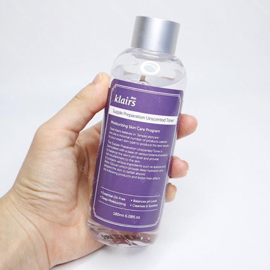 NƯỚC HOA HỒNG KLAIRS SUPPLE PREPARATION UNSCENTED TONER 180ML CHÍNH HÃNG - 7920