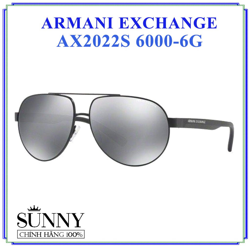 Kính mát Armani Exchange AX2022S chính hãng Italy, bảo hành toàn quốc