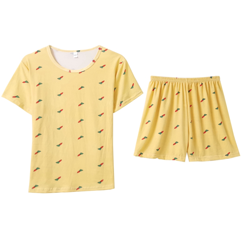 xiaohan korea loose short sleeve sleepwear women's pajama sets motif female cute print large size thin nightwear | BigBuy360 - bigbuy360.vn