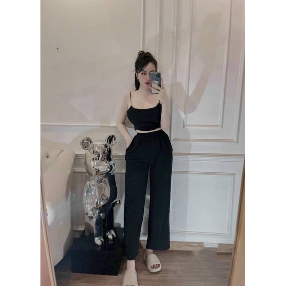 ÁO THUN 2 DÂY CÓ ĐỆM TRƠN CỔ SÂU SEXY MS80168