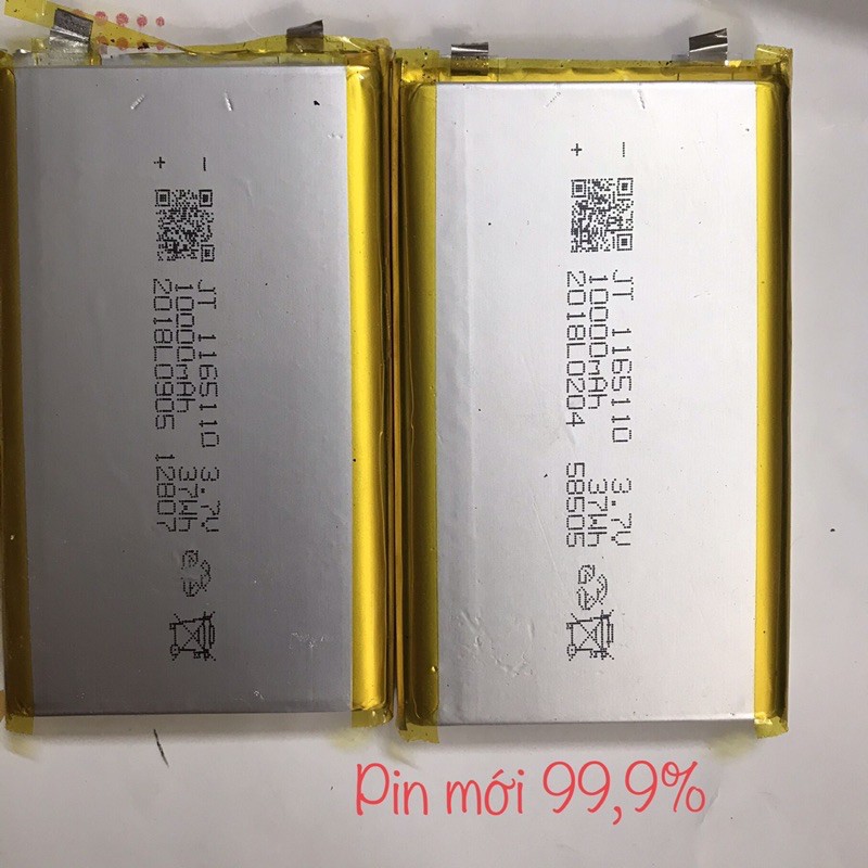 PIN SẠC XẢ LITHIUM POLYMER JT 1165110 3.7Volt 10.000mAh 37Wh [Nội trở thấp] Xịn xò DIY TP.HCM