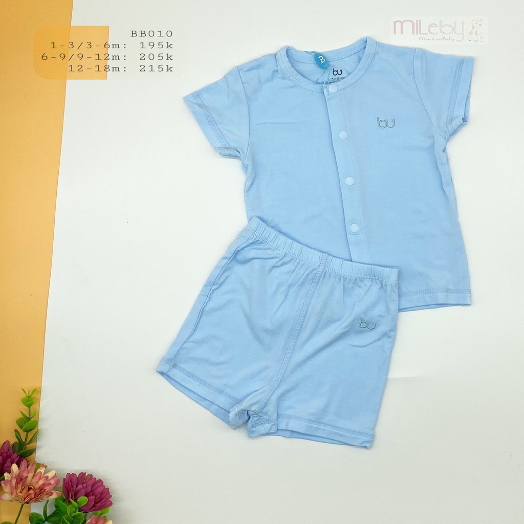 BB010 BỘ NGẮN TAY CÀI GIỮA TRƠN BU CHÍNH HÃNG