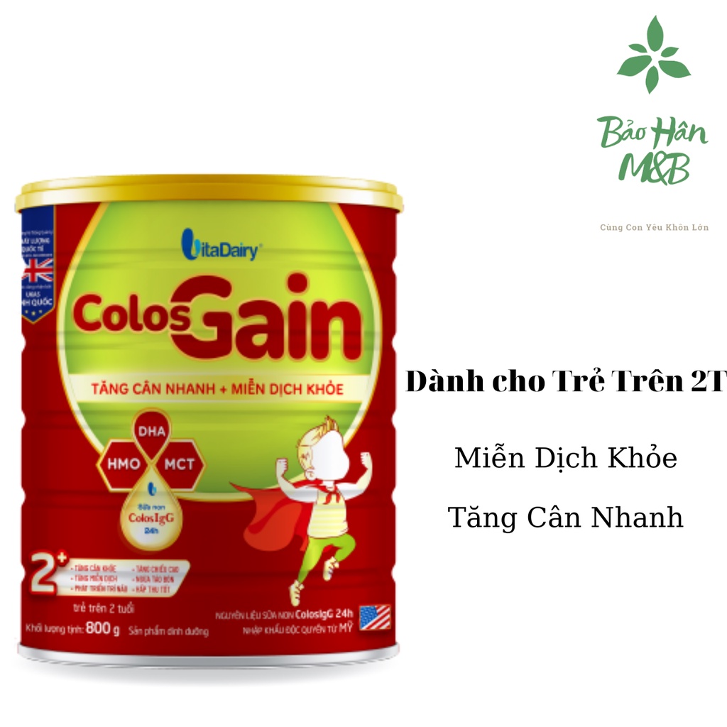 [ Chính Hãng ] Sữa ColosGian Vitadairy Lon 800g [ Date Luôn Mới ]