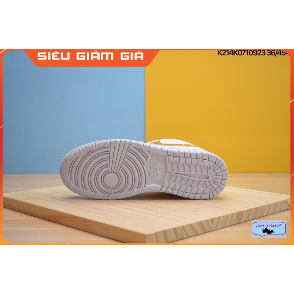 Giày thể thao Jordan 1 Low White Metallic Gold  vàng bóng siêu đẹp, hot hit dành cho nam nữ