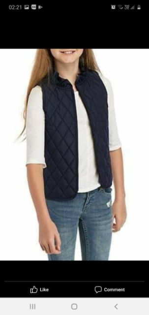 Áo gile phao bé gái xuất khẩu