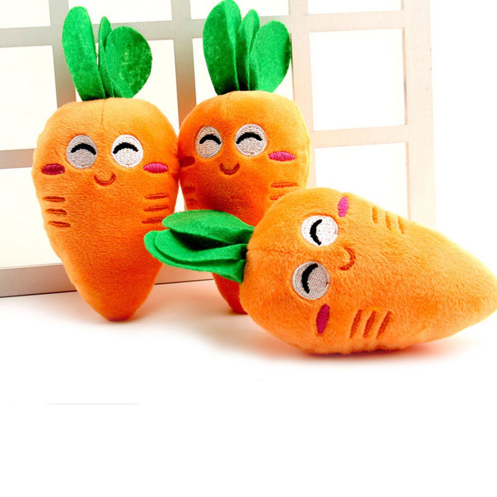 Cà rốt nhồi bông phát tiếng kêu cho thú cưng