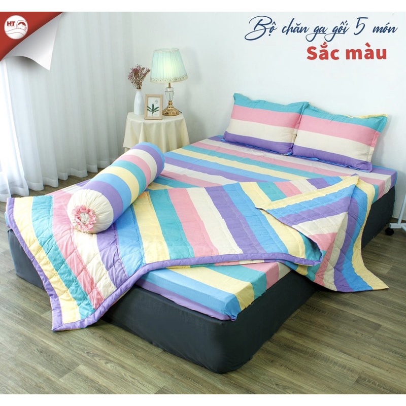 Bộ Chăn Hè Ga Giường 5 Món Cao Cấp Cottonpoly hàng loại 1 mẫu mã đa dạng (được chọn mẫu) | BigBuy360 - bigbuy360.vn