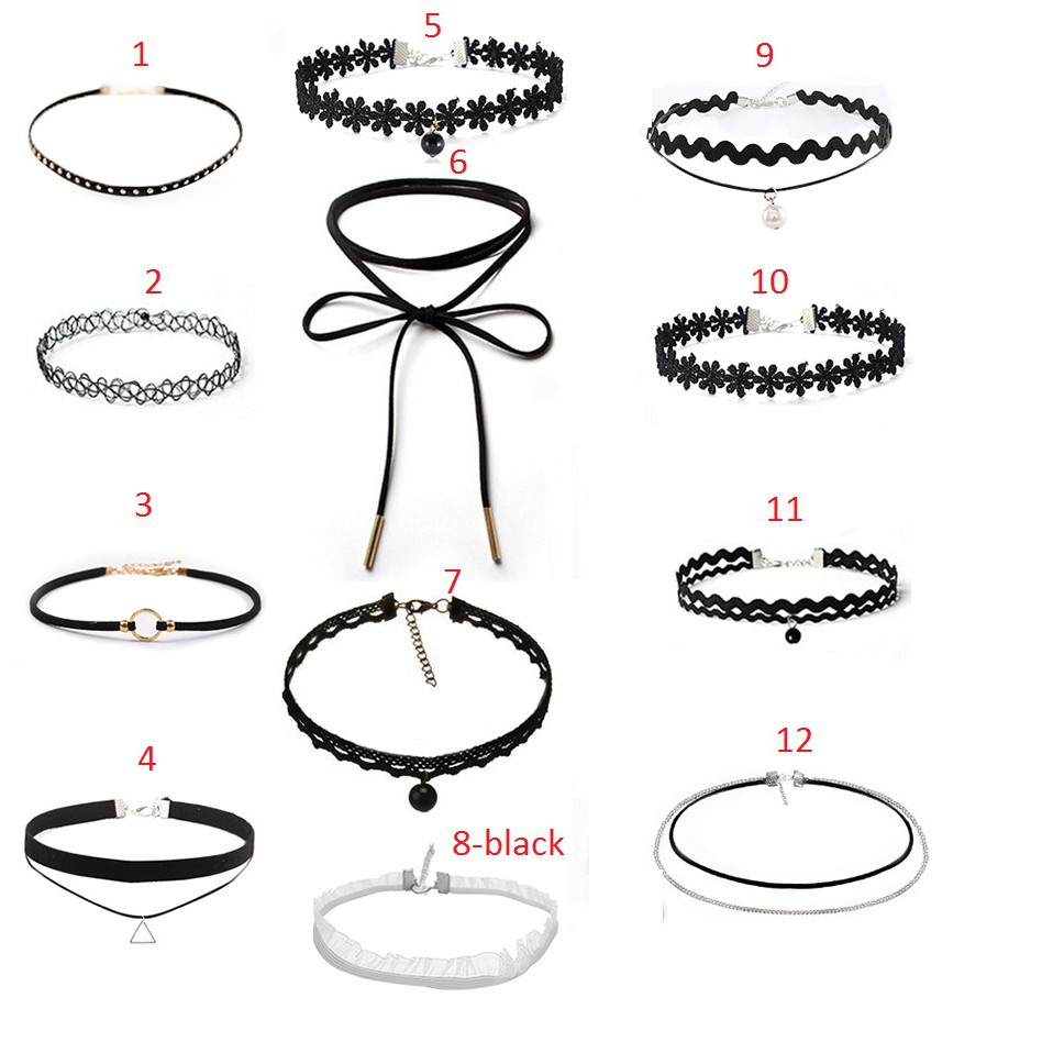 Set 12 chocker (tặng 1 vòng may mắn)