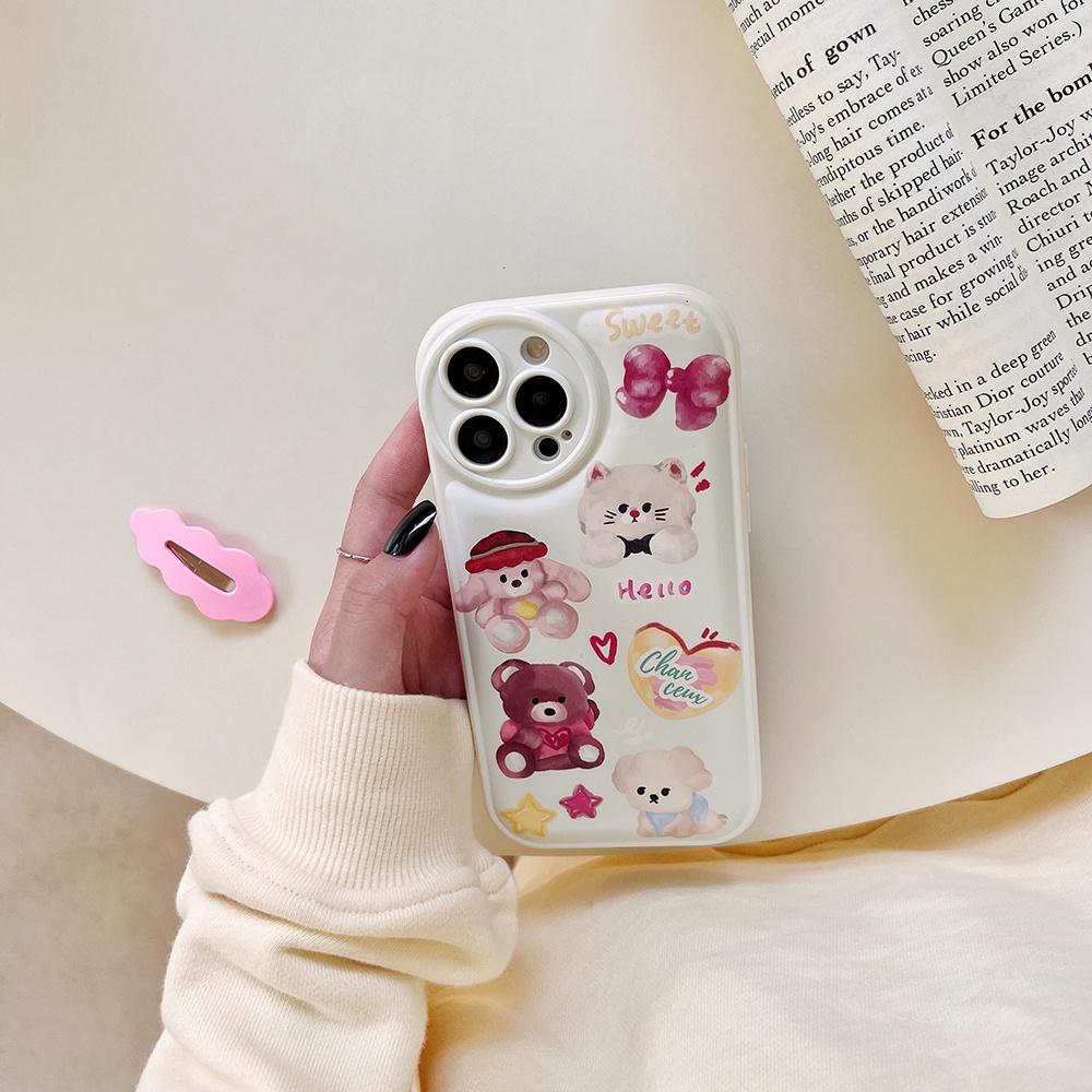 ốp iphone mô hình búp bê dễ thương TPu Silicone Case Điện thoại iPhone 11 Pro Max X Xr Xs 7 8 14 Plus Se 2020 12 pro max 13 mini