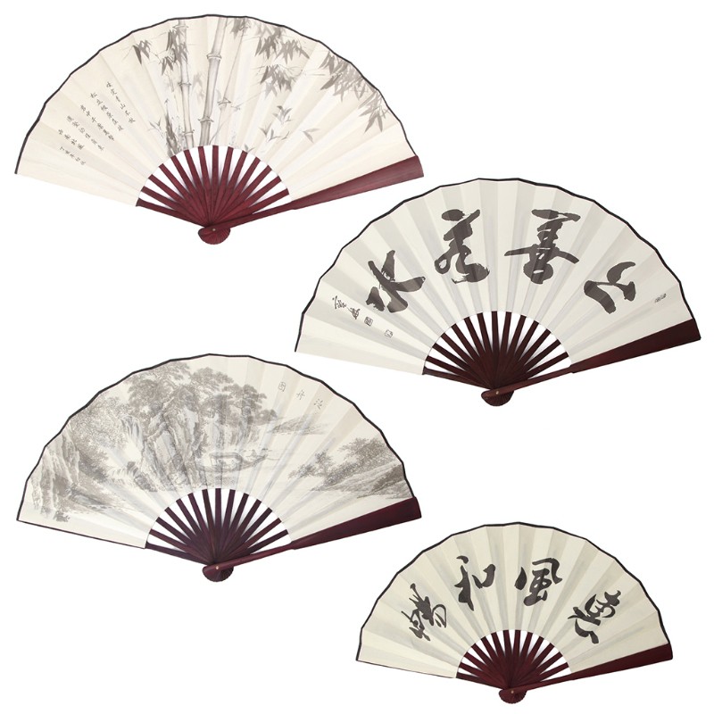 Quạt xếp cầm tay phong cách Trung Hoa