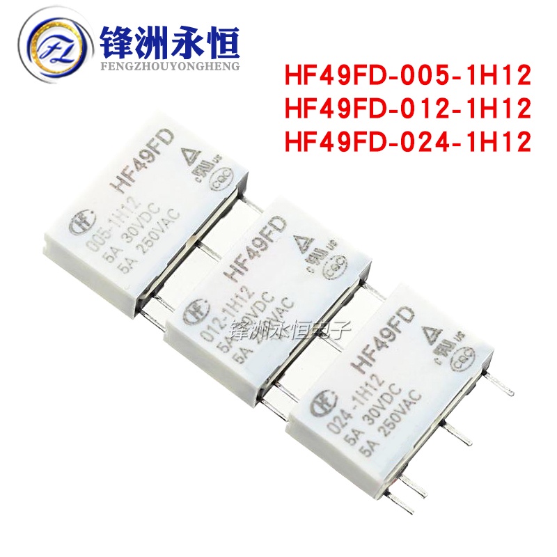 Rơ Le HF49FD-005 012 024 1H11 1H11T 1H12 T 4 Pins 5A 5V 12V 24V Chuyên Dụng