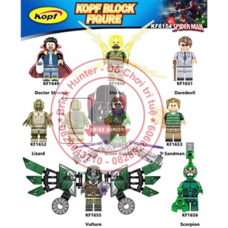 KF 6154 Marvel spiderman No way home mô hình nhân vật siêu anh hùng và phản diện