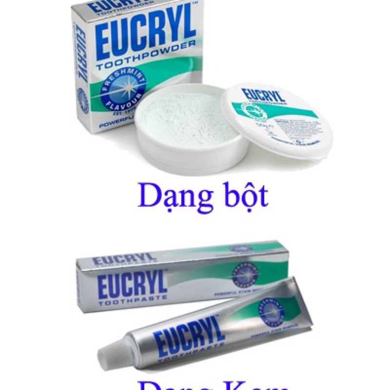 Bột Tẩy Trắng Răng Eucryl Toothpowder Powerful Stain Removal 50g