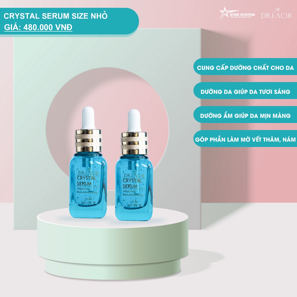 Serum Tinh Thể vàng 24k Drlacir,Chai nhỏ 25ml,Giúp Giữ nước,cấp ẩm cho da, dưỡng sâu da từ bên trong,cải thiện làn da