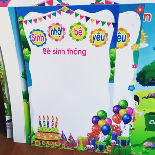 Decal mầm non - GÓC SINH NHẬT khổ lớn