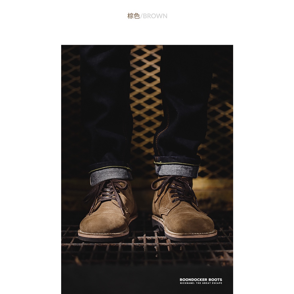 MADEN Hàng Mới Về Giày Bốt Nam Cổ Thấp Thời Trang Anh Quốc Mới Mùa Thu Mới M430