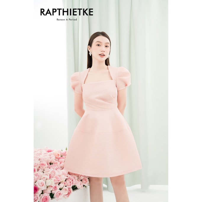 RẬP - Đầm Hồng Tay Xếp Ly Tùng Xòe - PRETTY 02