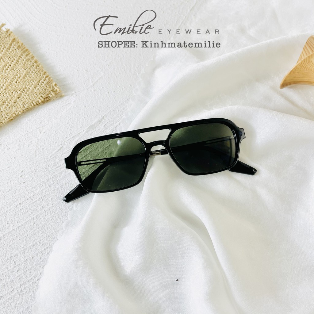 Kính mát nam nữ chất liệu nhựa kết hợp kim loại mắt chống UV400 Emilie eyewear Kings