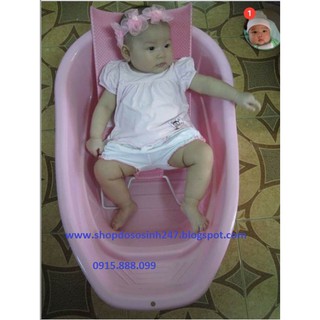 Lưới tắm cho bé sơ sinh, ghế tắm cho bé kèm gối tiện lợi, chống trơn trượt bảo vệ cột sống an toàn cho bé