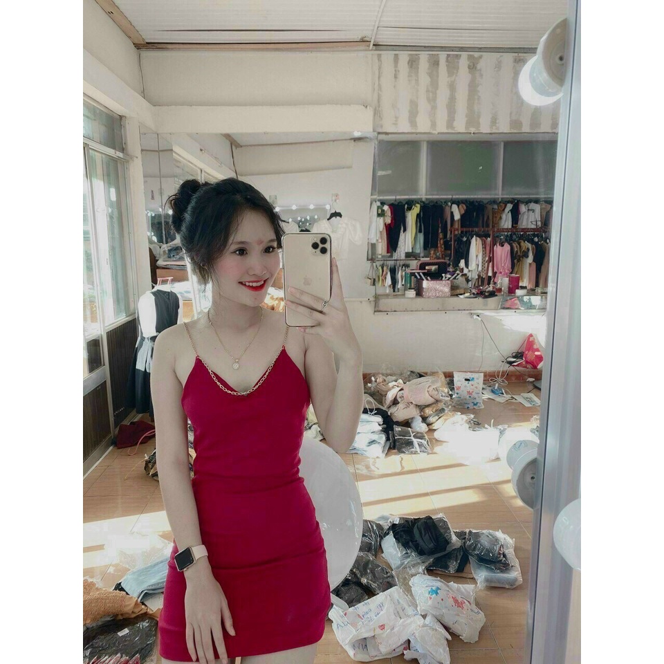 Đầm ulzzang body thun gân phối xích sáng chảnh dự tiêc, rosa fashion DK-0045 | WebRaoVat - webraovat.net.vn