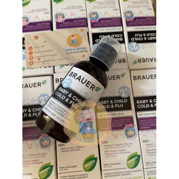 Siro ho cảm cúm COUGH & COLD / BRAUER COLD & FLU