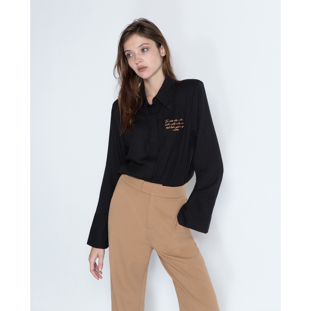 Áo sơ mi nữ thêu chữ dài tay J-P Fashion 10606933 M CT6