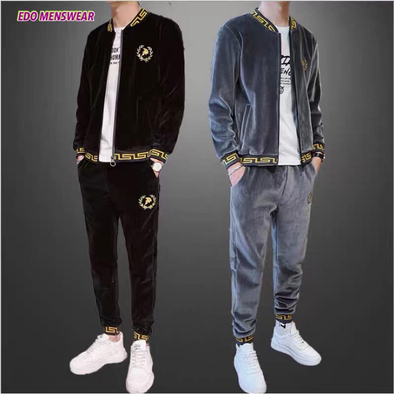 Bộ nỉ nhung nam Edo Menswear, chất nhung tăm dày dặn ấm áp, set đồ bộ thu đông siêu cool ngầu ấm áp 2022