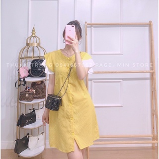 Đầm suông nút