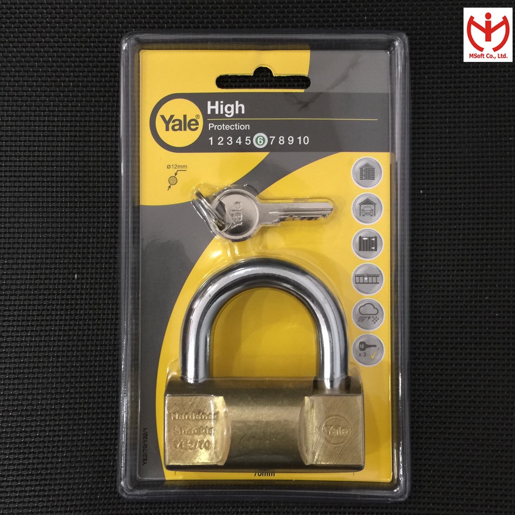 [Hỏa tốc HCM] Ổ khóa Yale dòng Hammer YE2 thân đồng chìa răng - MSOFT