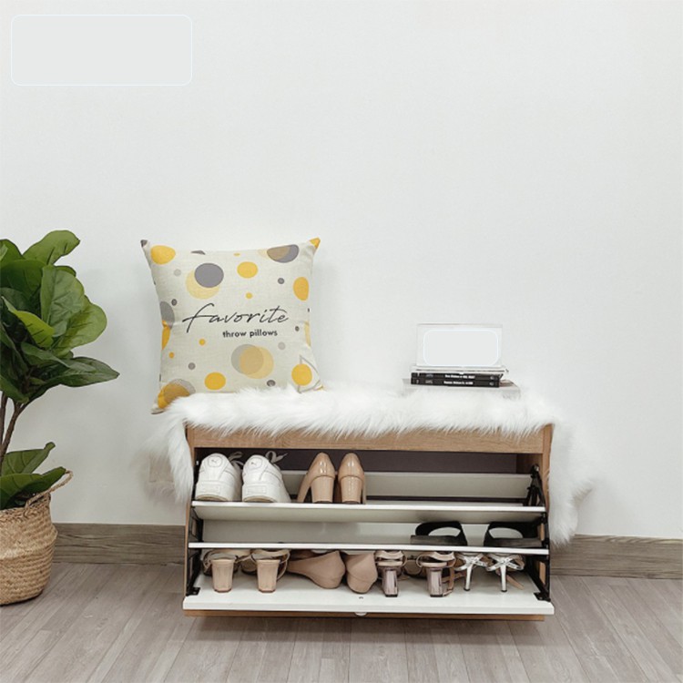 Tủ giày bằng gỗ mini cho gia đình thiết kế hiện đại FNL102.41